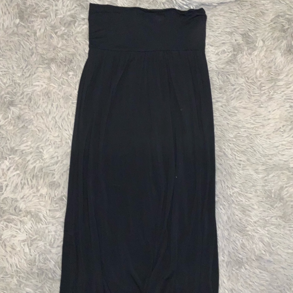 Black Stretchy Maxi Skirt